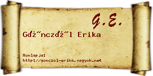 Gönczöl Erika névjegykártya